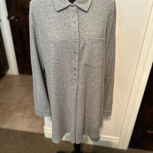 Soft Surroundings gray tunic top - large